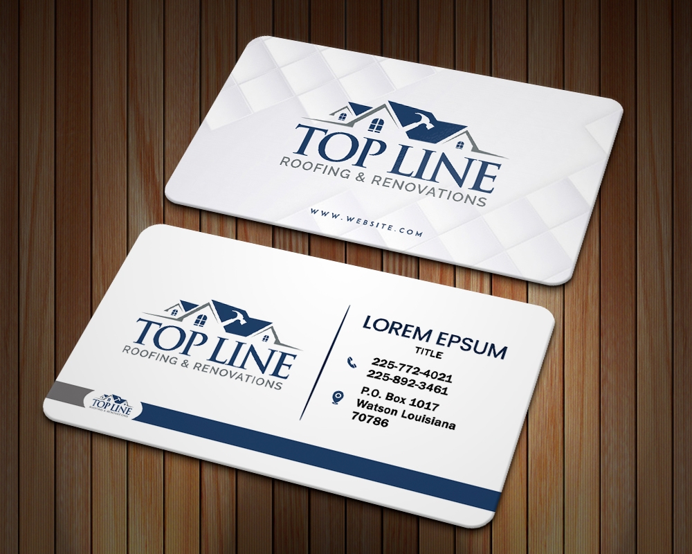 Top Line Roofing & Renovations logo design by MastersDesigns