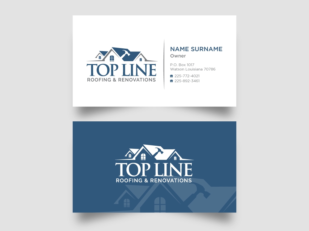 Top Line Roofing & Renovations logo design by labo