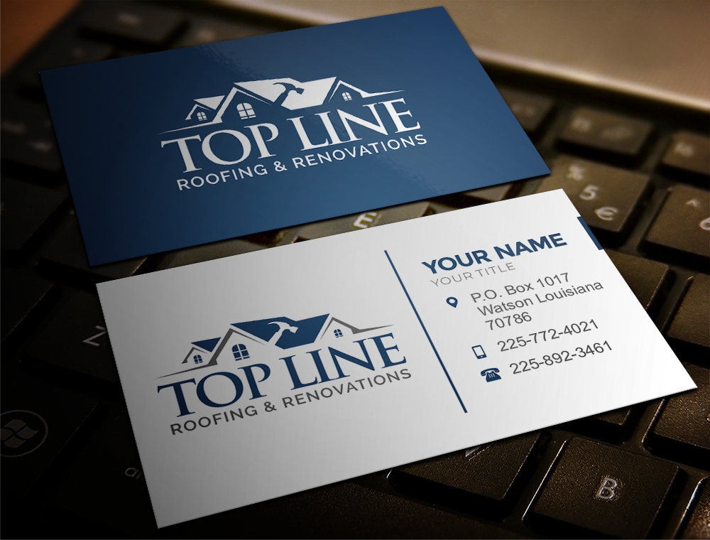 Top Line Roofing & Renovations logo design by zizze23