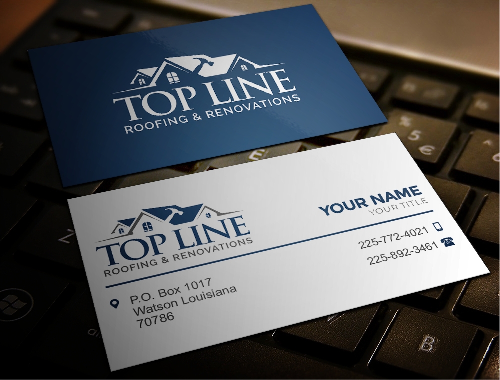 Top Line Roofing & Renovations logo design by zizze23