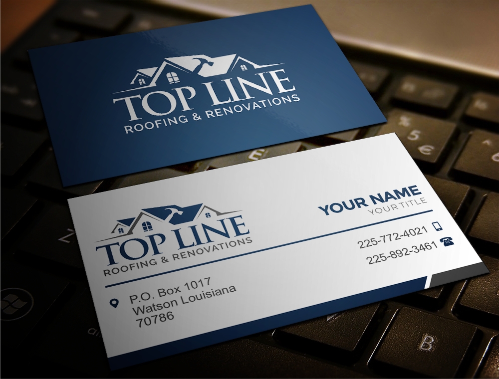 Top Line Roofing & Renovations logo design by zizze23