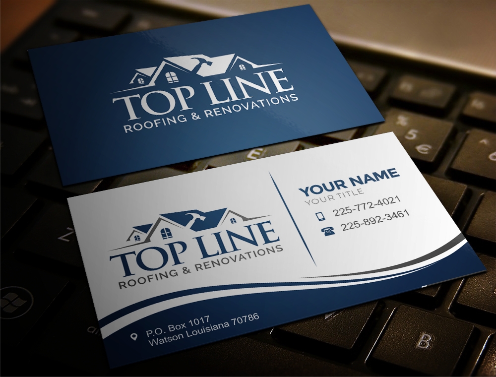 Top Line Roofing & Renovations logo design by zizze23