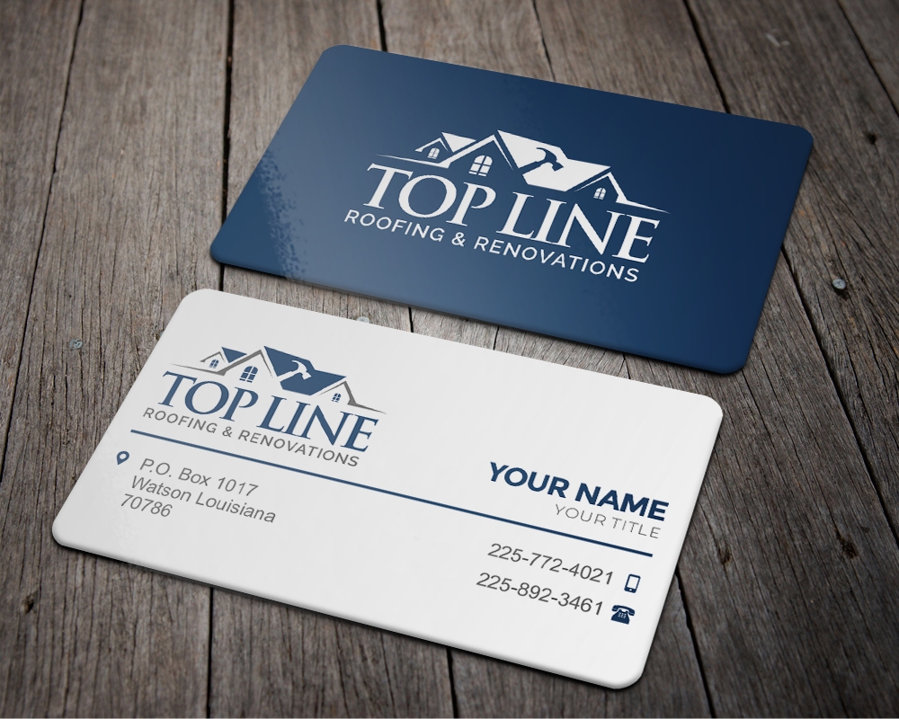 Top Line Roofing & Renovations logo design by zizze23