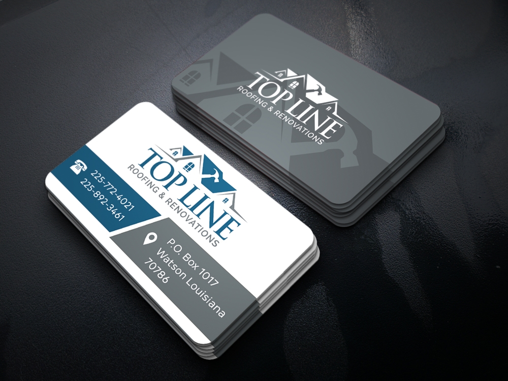 Top Line Roofing & Renovations logo design by ManishKoli