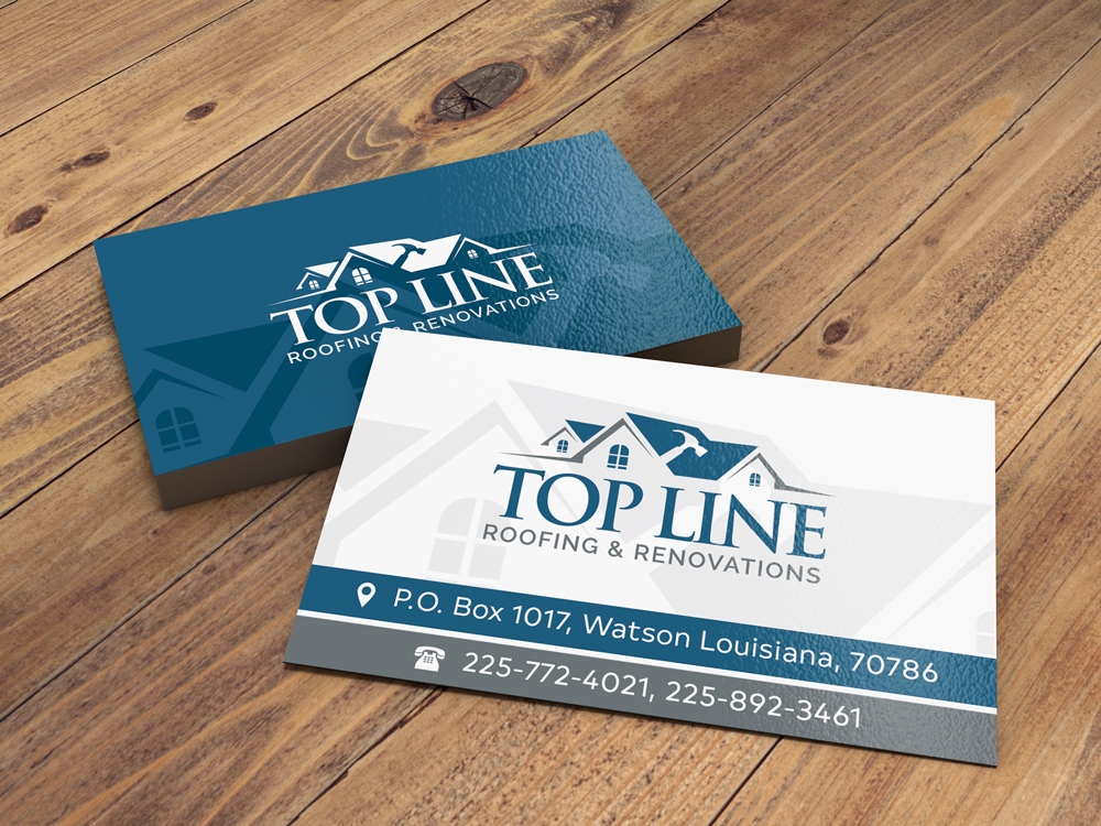 Top Line Roofing & Renovations logo design by ManishKoli