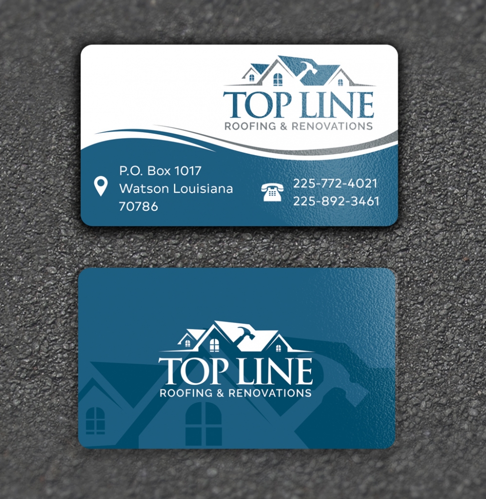 Top Line Roofing & Renovations logo design by ManishKoli