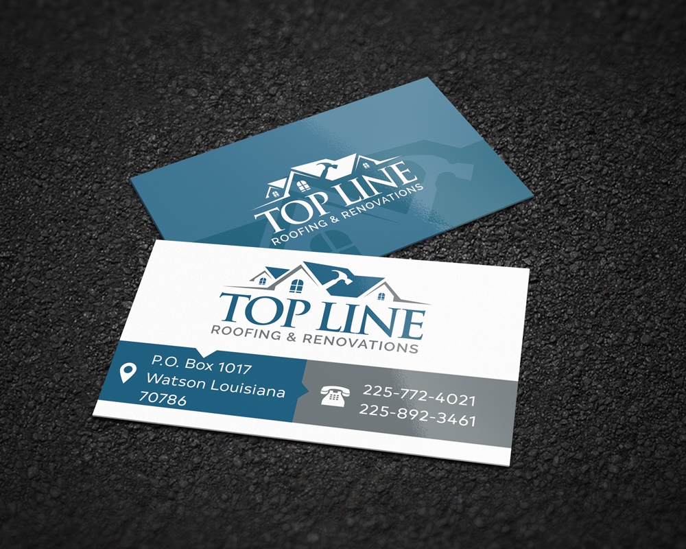 Top Line Roofing & Renovations logo design by ManishKoli