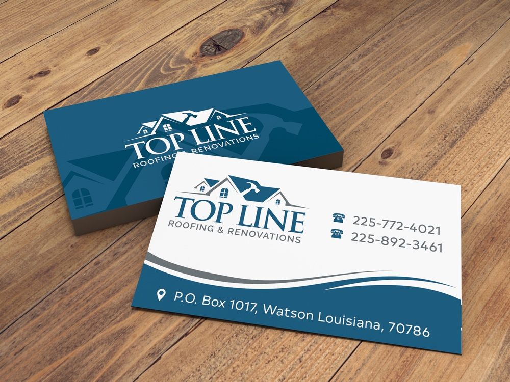 Top Line Roofing & Renovations logo design by ManishKoli