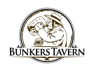 Bunkers Tavern  logo design by iamjason