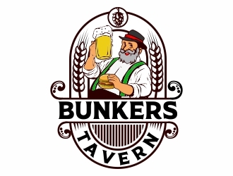 Bunkers Tavern  logo design by madjuberkarya