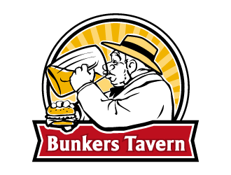 Bunkers Tavern  logo design by cube_man