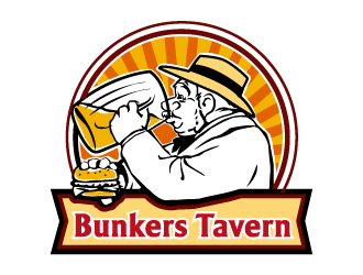 Bunkers Tavern  logo design by cube_man