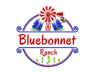 Bluebonnet Ranch logo design by Roma