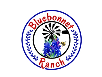 Bluebonnet Ranch logo design by Roma