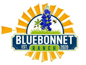 Bluebonnet Ranch logo design by Suvendu