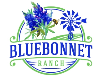 Bluebonnet Ranch logo design by akilis13