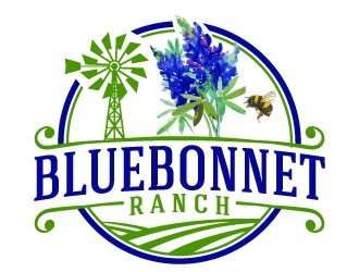 Bluebonnet Ranch logo design by akilis13