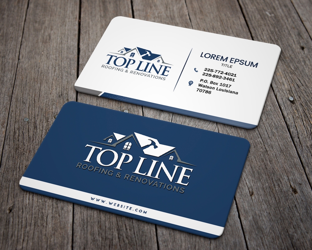 Top Line Roofing & Renovations logo design by MastersDesigns