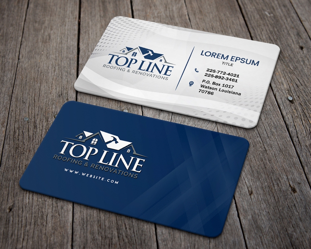 Top Line Roofing & Renovations logo design by MastersDesigns