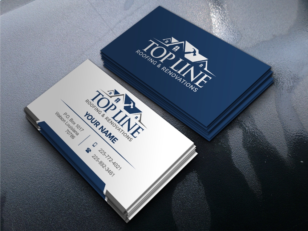 Top Line Roofing & Renovations logo design by zizze23