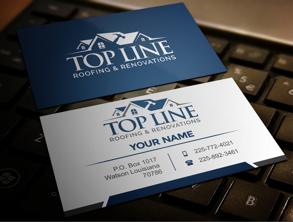 Top Line Roofing & Renovations logo design by zizze23