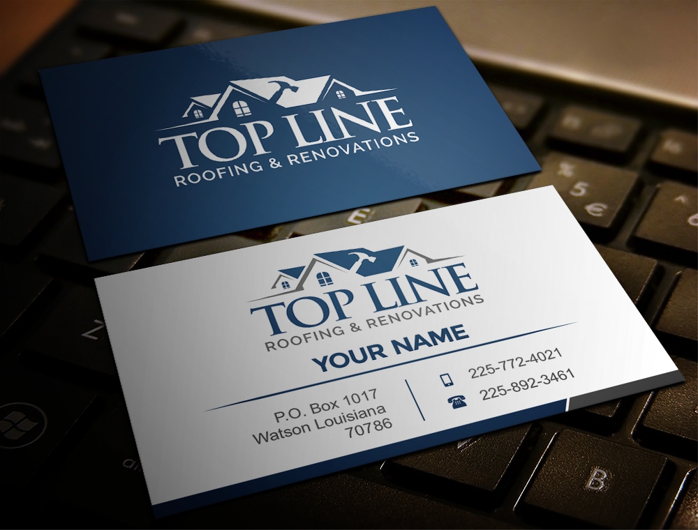 Top Line Roofing & Renovations logo design by zizze23