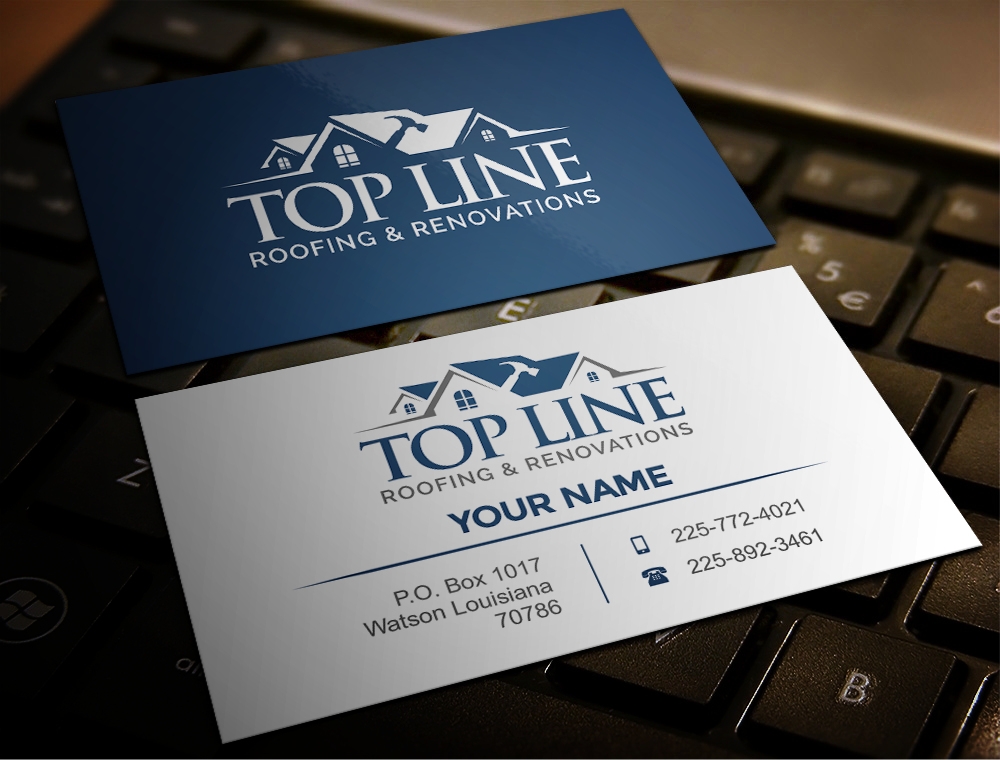 Top Line Roofing & Renovations logo design by zizze23