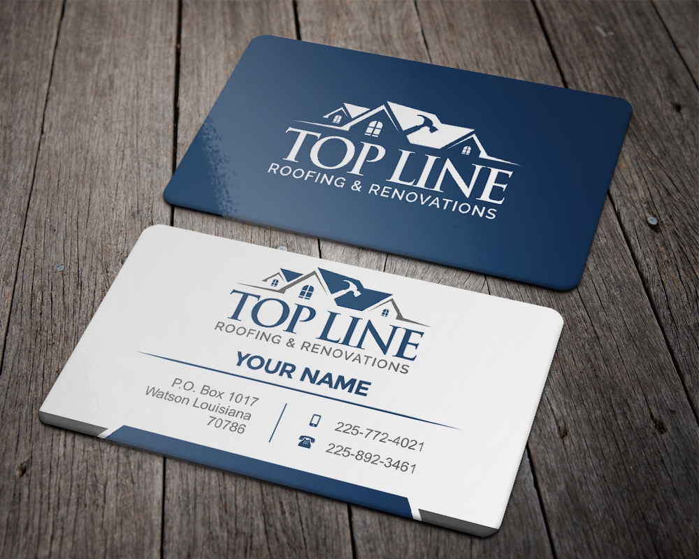 Top Line Roofing & Renovations logo design by zizze23