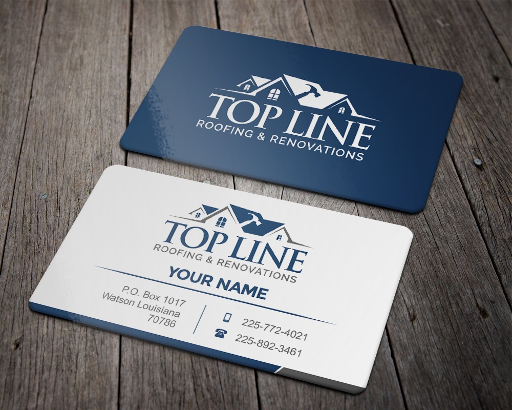 Top Line Roofing & Renovations logo design by zizze23