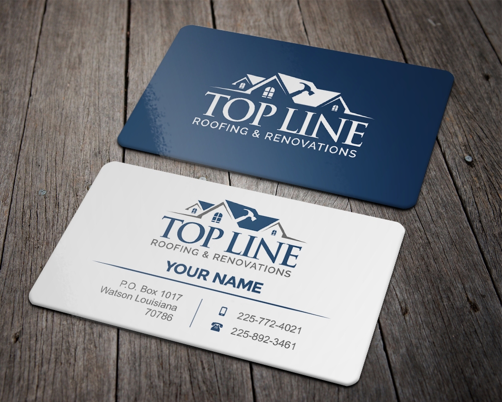 Top Line Roofing & Renovations logo design by zizze23