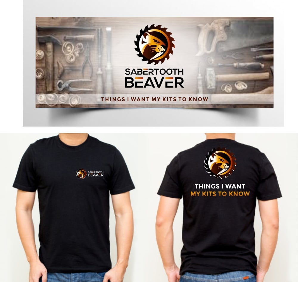 SABERTOOTH BEAVER logo design by zizze23