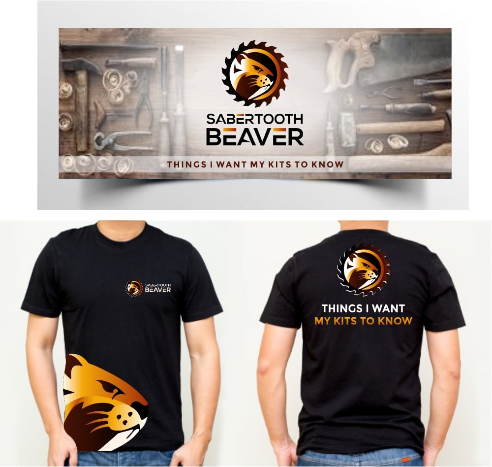 SABERTOOTH BEAVER logo design by zizze23