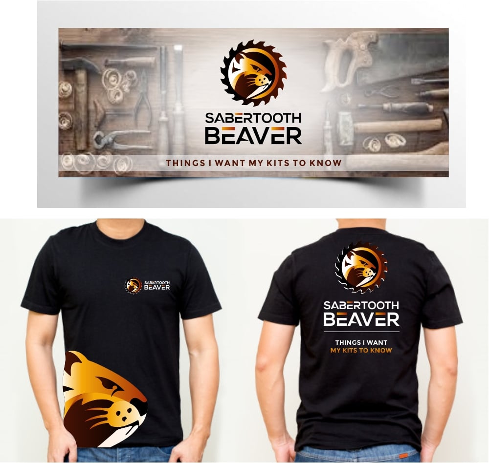 SABERTOOTH BEAVER logo design by zizze23