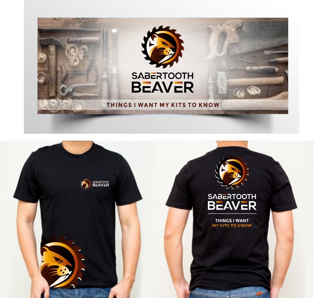 SABERTOOTH BEAVER logo design by zizze23