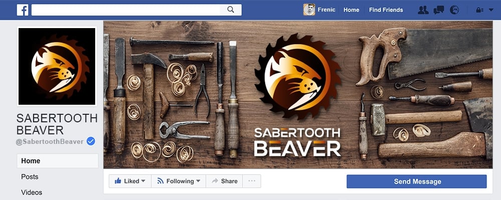 SABERTOOTH BEAVER logo design by Frenic