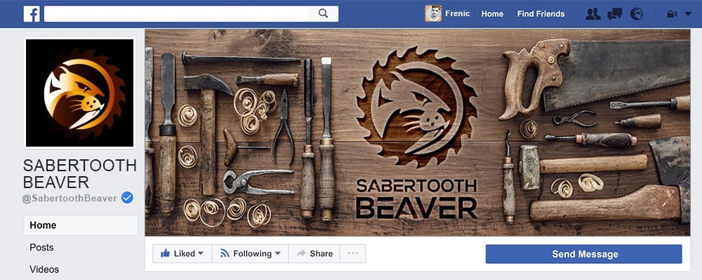 SABERTOOTH BEAVER logo design by Frenic