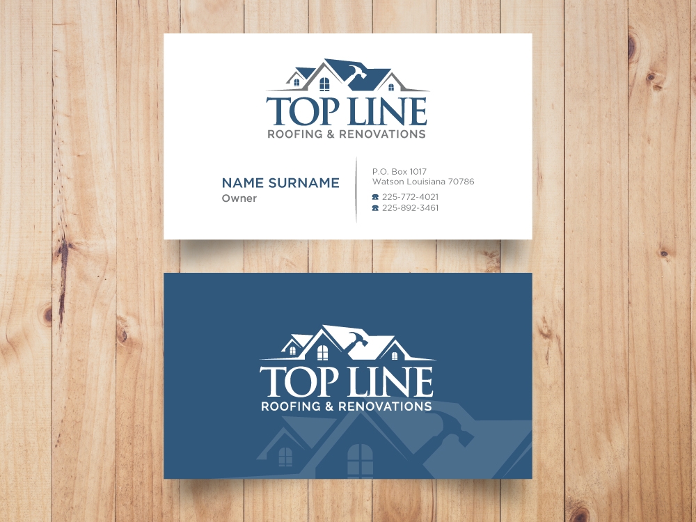 Top Line Roofing & Renovations logo design by labo