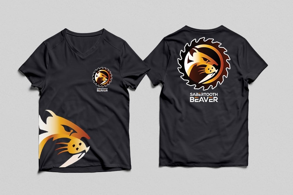 SABERTOOTH BEAVER logo design by Ulid