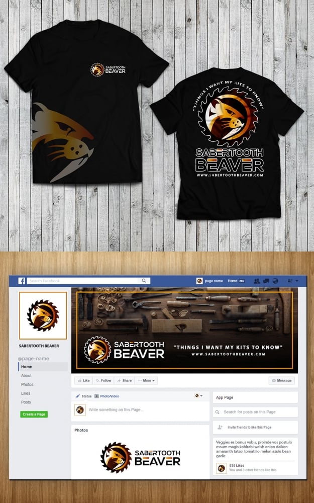 SABERTOOTH BEAVER logo design by MastersDesigns