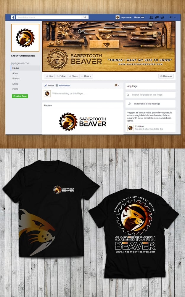 SABERTOOTH BEAVER logo design by MastersDesigns