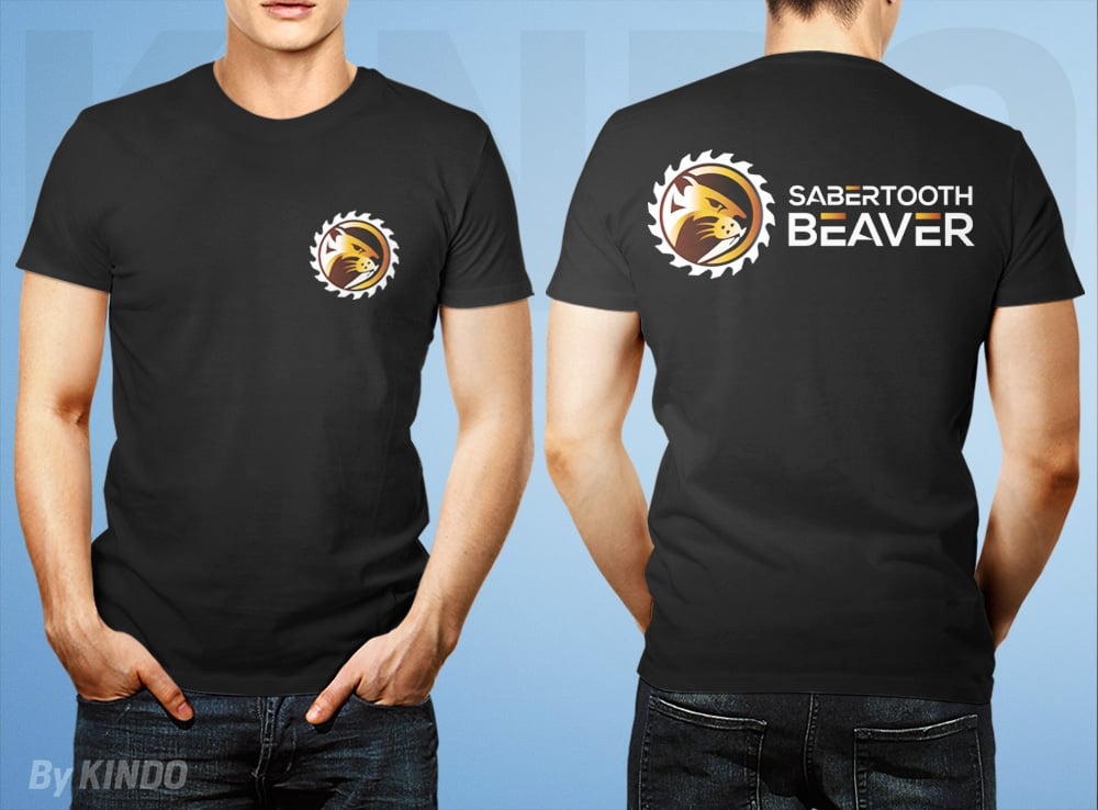 SABERTOOTH BEAVER logo design by Kindo