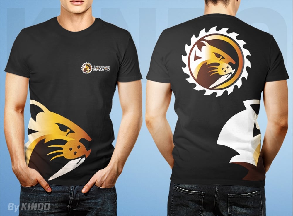 SABERTOOTH BEAVER logo design by Kindo