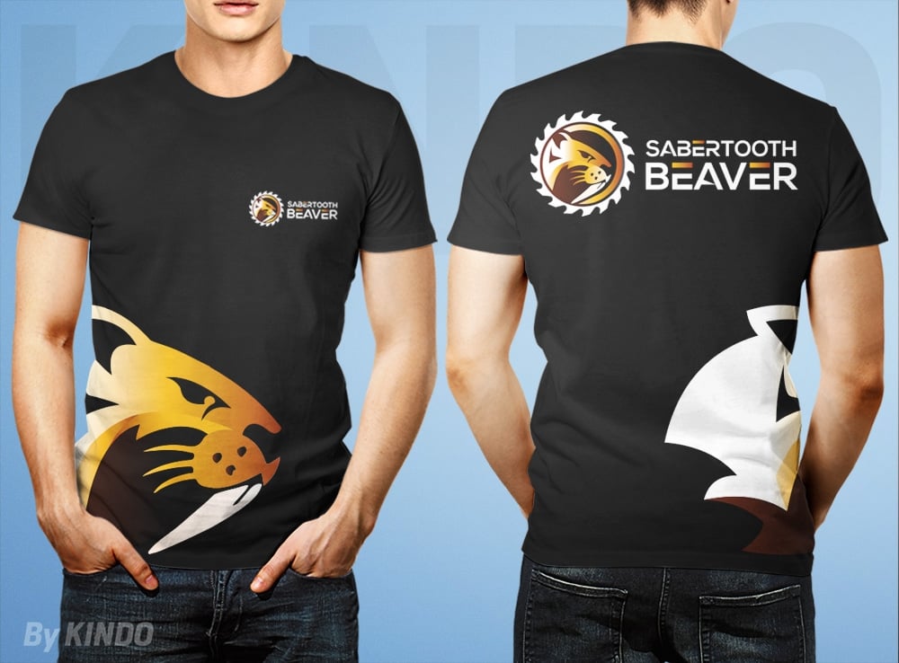 SABERTOOTH BEAVER logo design by Kindo