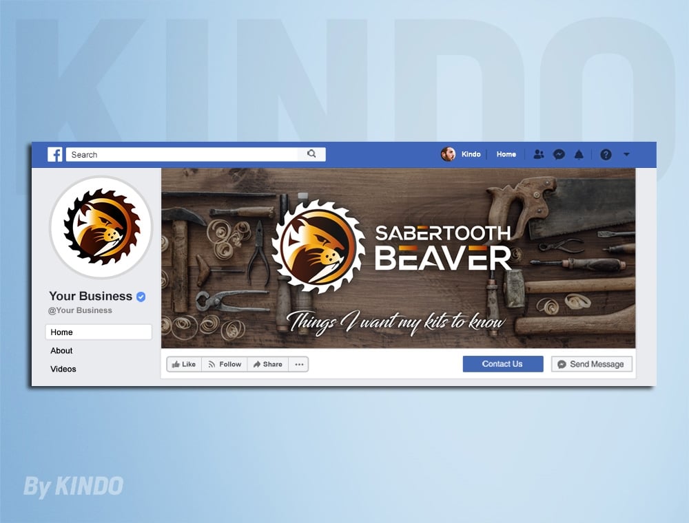 SABERTOOTH BEAVER logo design by Kindo