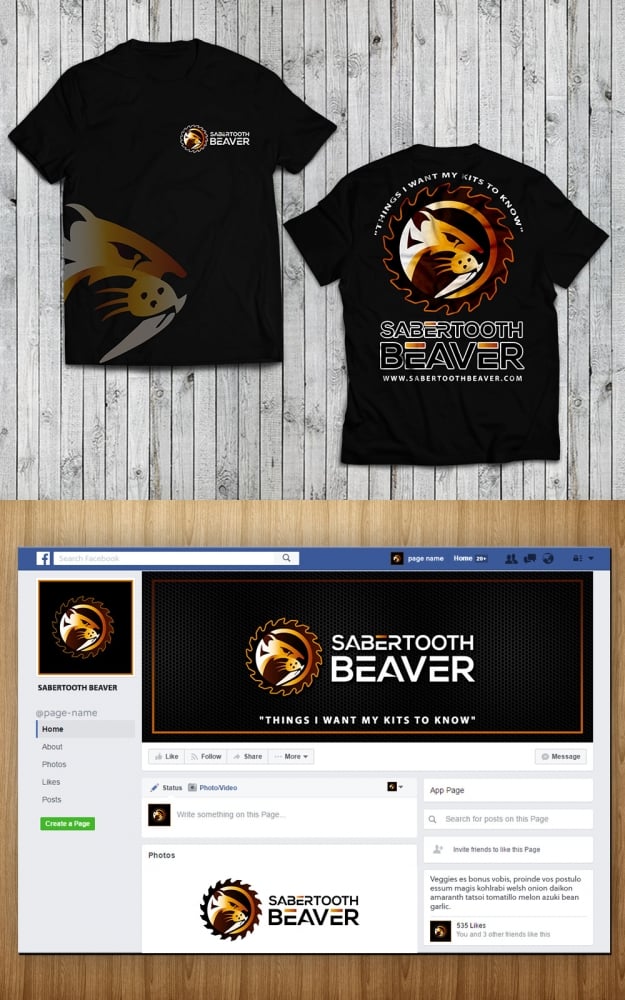 SABERTOOTH BEAVER logo design by MastersDesigns