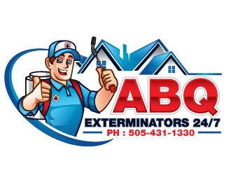 ABQ EXTERMINATORS 24/7 logo design by invento