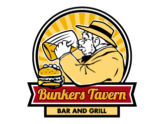 Bunkers Tavern  logo design by cube_man