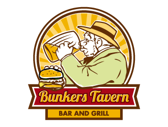 Bunkers Tavern  logo design by cube_man