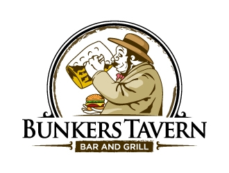 Bunkers Tavern  logo design by iamjason