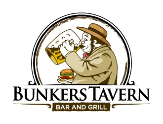 Bunkers Tavern  logo design by iamjason